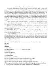 English Worksheet: Reading Comprehension_Greetings around the world_ With questions and key