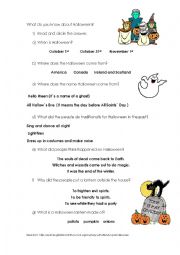 English Worksheet: HALLOWEEN QUIZ