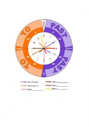 English Worksheet: Clock for native time