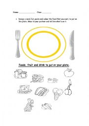 English Worksheet: DESIGN YOUR OWN MEAL