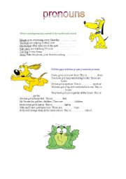 English Worksheet: pronouns