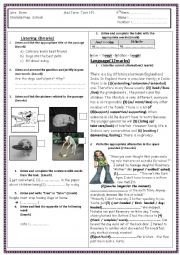 English Worksheet: 9th former Mid Tem Test 1