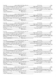 English Worksheet: Little red riding hood mad libs