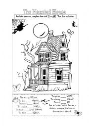 English Worksheet: Halloween activity