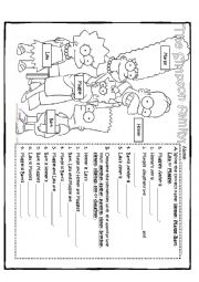 English Worksheet: The Simpson Family