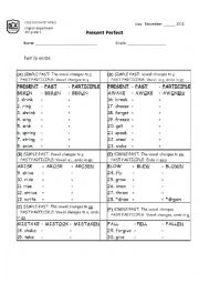 English Worksheet: Present perfect activities