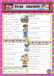 English Worksheet: TO BE - PRESENT