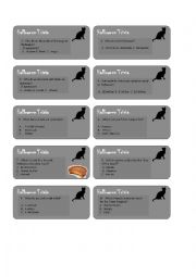 English Worksheet: Halloween Trivia Game