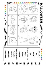 English Worksheet: Halloween vocabulary