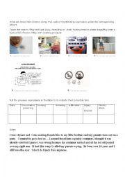 English Worksheet: DOMESTIC ACCIDENTS