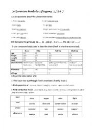 English Worksheet: 9th form,review