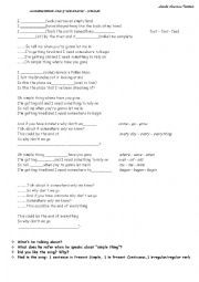 English Worksheet: Somewhere only we know