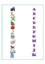 English Worksheet: ALPHABET MATCHING