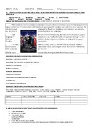 English Worksheet: test about cinema films