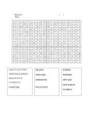 Pollution Wordsearch