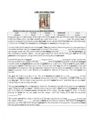 English Worksheet: Little Red Riding Hood Blank Filling