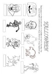 English Worksheet: halloween for kids