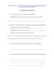 English Worksheet: Outlawing the smack (Should smacking be banned?)