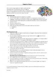 English Worksheet: Magazine project