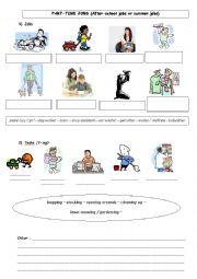 English Worksheet: Part-time jobs