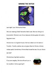 English Worksheet: Winnie the Witch