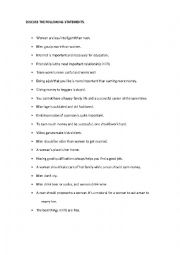English Worksheet: Discussion