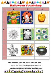 English Worksheet: HALLOWEEN VOCABULARY