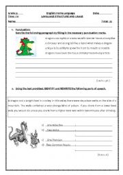 English Worksheet: Grammar Test