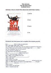 English Worksheet: The spy next door