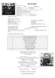 English Worksheet: Nsync - Pop