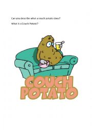 English Worksheet: Coach Potato