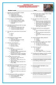 English Worksheet: Friend Episode Listening activity