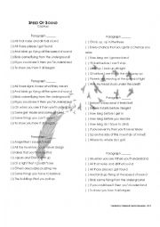 English Worksheet: Speed of sound song