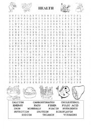 English Worksheet: science wordsearch
