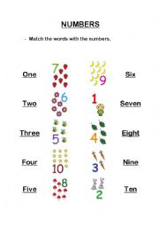 English Worksheet: Numbers