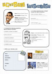 English Worksheet: Personal Information