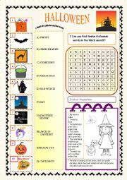 English Worksheet: Halloween