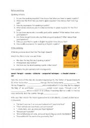 English Worksheet: the kings speech