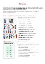 English Worksheet: Pronouns