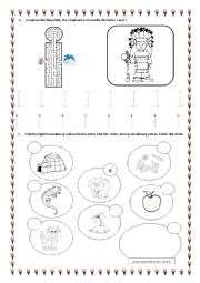 English Worksheet: vowel i