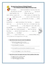 English Worksheet: All about Lisa Simpson