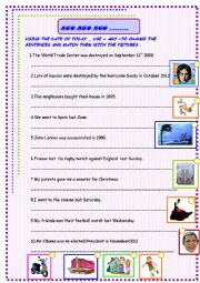 English Worksheet: AGO past simple