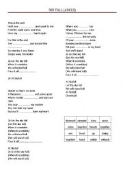 English Worksheet: Adele - Skyfall