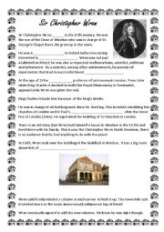 English Worksheet: Christopher Wren