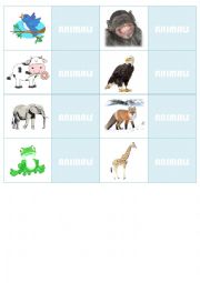 English Worksheet: Animals flash cards