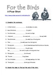 English Worksheet: practice present simple with 3 different Pixar short movies