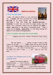 English Worksheet: when in london