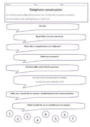 English Worksheet: telephone conversation basic 