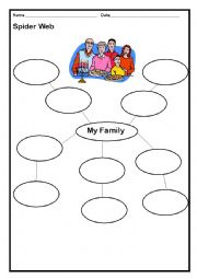 English Worksheet: Brainstorming ideas-My Family