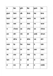 Irregular verbs puzzle